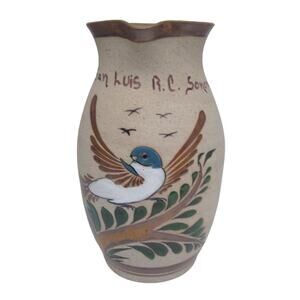 Mexican Pottery Hand-painted Bird Pitcher
